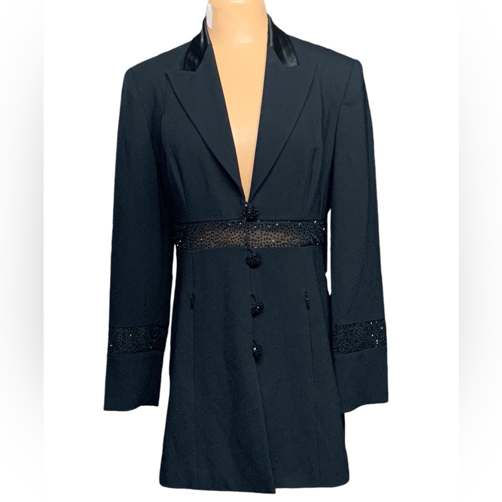 Simon Chang, Beaded Evening Long Blazer/Dress